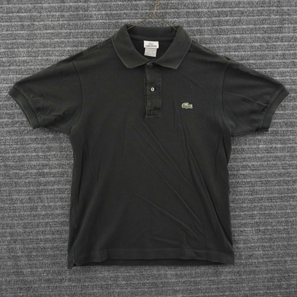 Lacoste Polo Shirt Mens 3 Black Short Sleeve Crocodile Logo Pique